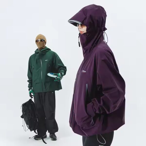 Men Spring Autumn Lightweight Waterproof Windbreaker Outdoor Hiking Jackets Coats UK for Cycling Outdoor Activities