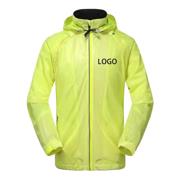 Custom logo Outdoor Waterproof Light Weight Cycling Riding Hiking Running Food Delivery Mens Windbreaker Rain Jacket