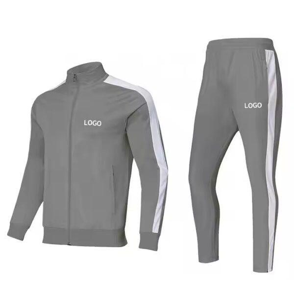 Custom logo Training Running Sports Gym 240 Polyester Sweatsuit Zipper Plain Blank Jogging Sportswear Tracksuit