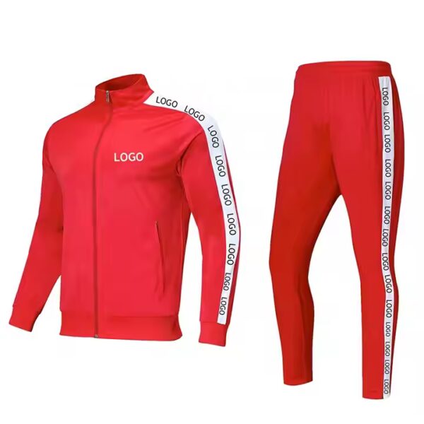 Custom logo Training Running Sports Gym 240 Polyester Sweatsuit Zipper Plain Blank Jogging Sportswear Tracksuit
