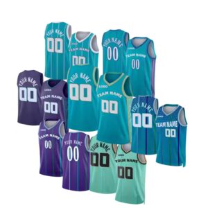 Personalization US Team All Style Cheap Blue Purple Stripe Style Custom Sublimation Basketball Jersey
