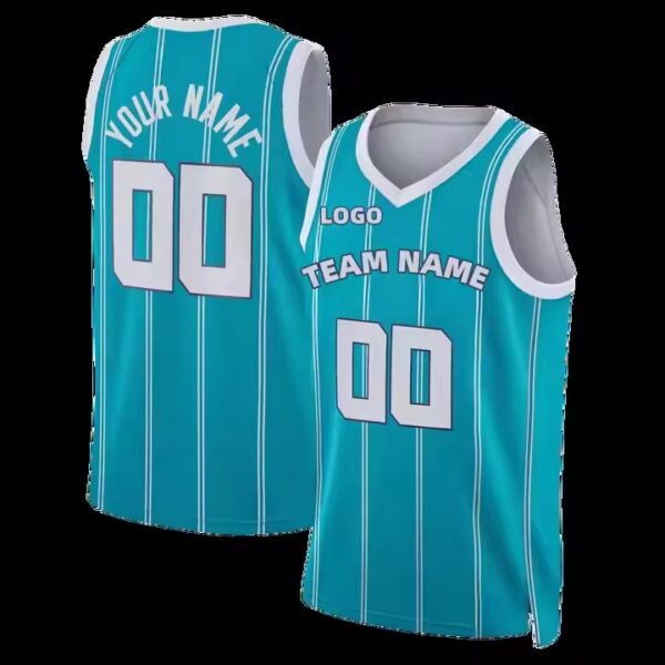 Personalization US Team All Style Cheap Blue Purple Stripe Style Custom Sublimation Basketball Jersey
