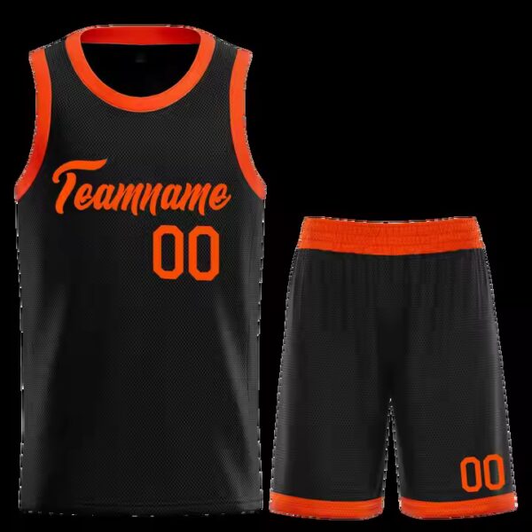 USA Size Black Embroidery Logo Name Sublimation Custom Unisex Basketball Jersey