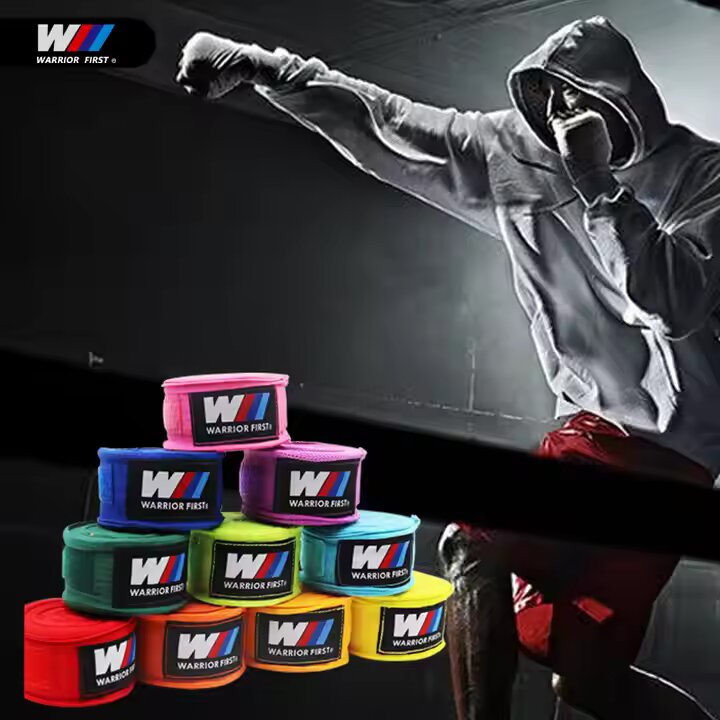 Factory Wholesale Custom Logo Cotton Polyester Boxing Hand Wraps for Boxing Kickboxing Muay Thai MMA