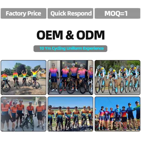 Custom Men Women Cycling Jersey Set Sublimate High Quality Performance Cycle Bicycle Shirt Uniform Breathable Cyclist Clothes