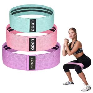 Hot Selling Custom Logo Fitness Exercise Workout Fabric Booty Resistance Bands for Legs and Butt