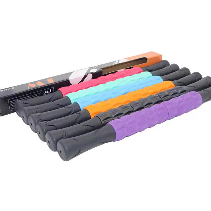 High Quality Factory Price 9 Segmented Spindles Muscle Massage Roller Stick for Fitness Sports Physical Therapy Recovery