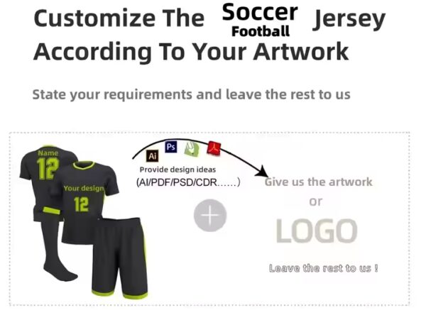 Customize Slim Fit Football Shirts Wholesale Sublimation Full Set Digital Printing Football Jersey Soccer Kits Wear Uniforms
