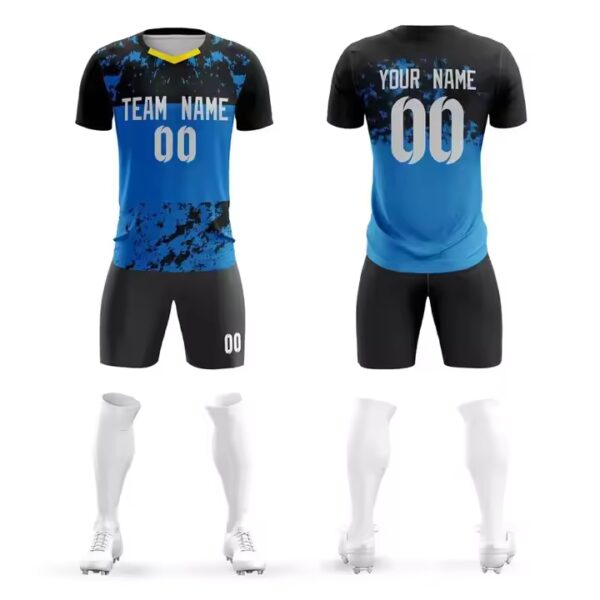 Customize Slim Fit Football Shirts Wholesale Sublimation Full Set Digital Printing Football Jersey Soccer Kits Wear Uniforms