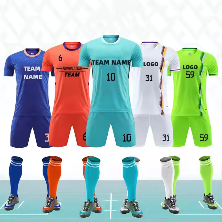 Custom Breathable Polyester Mens Retro Vintage Soccer Jersey Football Jersey Shirt and Short Set Sublimation Soccer Uniform