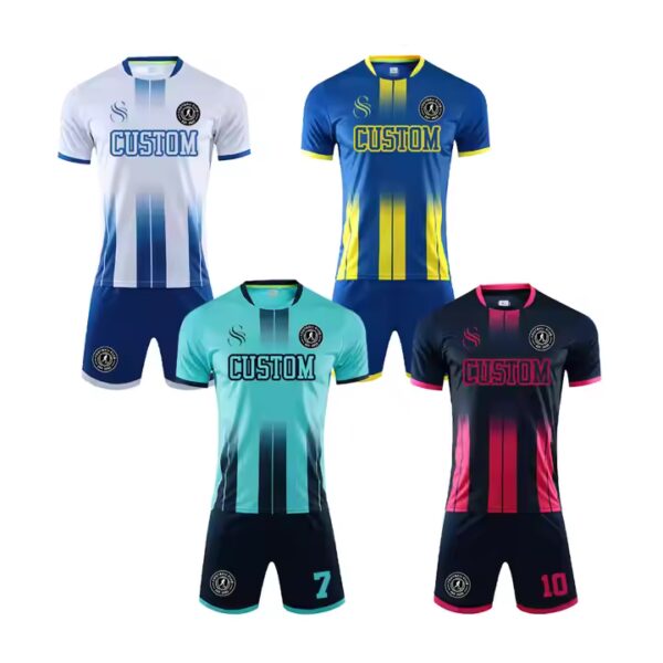 Bulk Manufacturer Football Jersey High Quality Club Sublimated Adult Sports Uniforms Soccer Jerseys Set