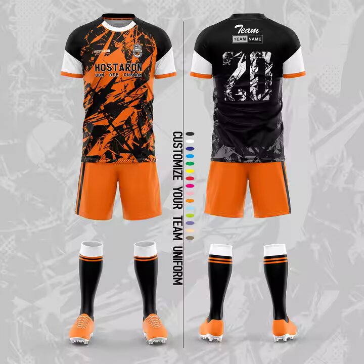 Custom Sublimation Printing Uniforms Sportswear Set Team Training Soccer Jersey 23/24 Retro Thai Football Jerseys