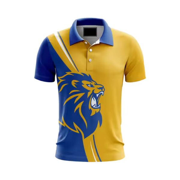 Short Sleeve Breathable Sublimation Printing Golf Polo Shirt Custom Logo Sports Club Button Polo Shirt for Men LOW MOQ