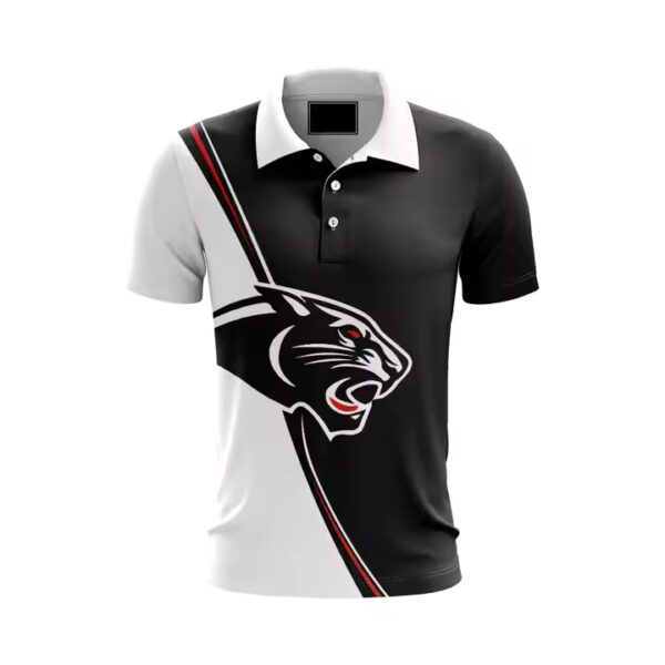 Short Sleeve Breathable Sublimation Printing Golf Polo Shirt Custom Logo Sports Club Button Polo Shirt for Men LOW MOQ