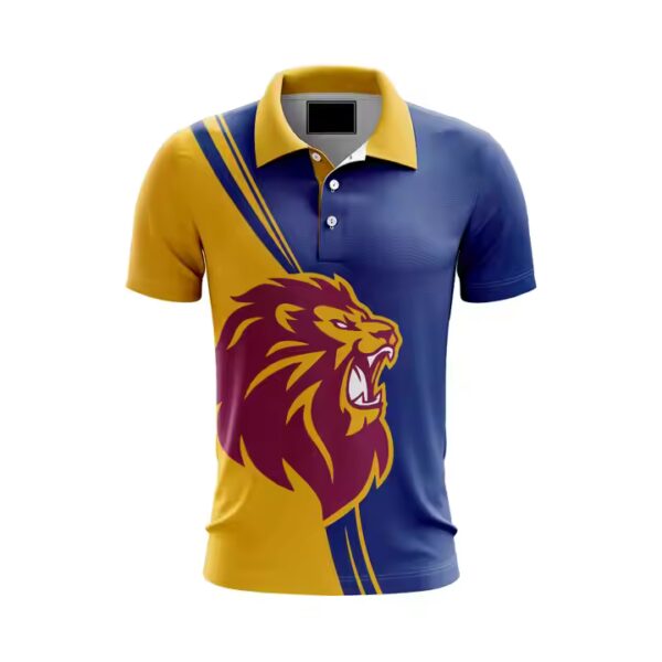 Short Sleeve Breathable Sublimation Printing Golf Polo Shirt Custom Logo Sports Club Button Polo Shirt for Men LOW MOQ