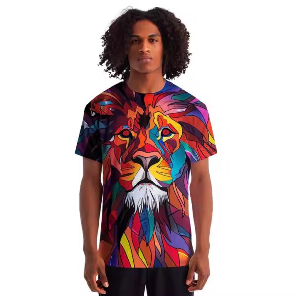 High Quality 100% Polyester Jersey Fabric Custom Digital Printing Short Sleeve O-neck Men's T-shirts
