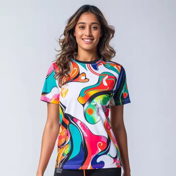 High Quality 100% Polyester Jersey Fabric Custom Digital Printing Short Sleeve O-neck Men's T-shirts