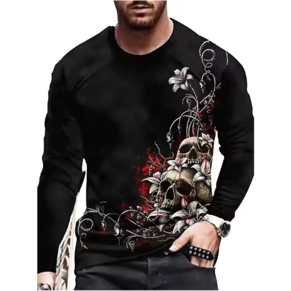High Quality Long T-Shirt Polyester Fabric Round Neck T Shirt Sport Men's Long Sleeve T Shirt