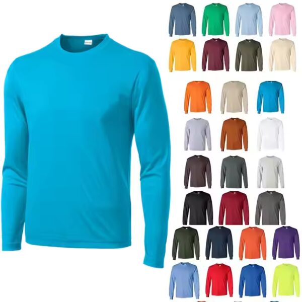 Long Sleeve Men's t Shirt 100 Polyester Soft Touch Clothing Men Boys Full Sleeve t Shirt Casual Wear Man Clothes Gym Shirt - Image 5