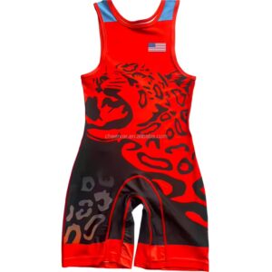 Spandex Wrestling Singlet Powerlifting Singlets Weightlifting Suit With Durable Seams