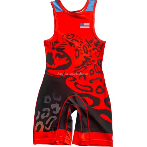 Spandex Wrestling Singlet Powerlifting Singlets Weightlifting Suit With Durable Seams
