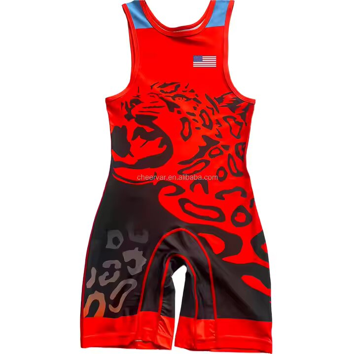 Spandex Wrestling Singlet Powerlifting Singlets Weightlifting Suit With Durable Seams