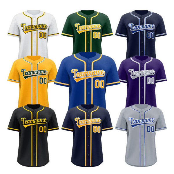 USA Size Blank Retro Baseball Uniform Sweatshirt Heat Sublimated Printed Mesh Breathable Custom Baseball Jersey