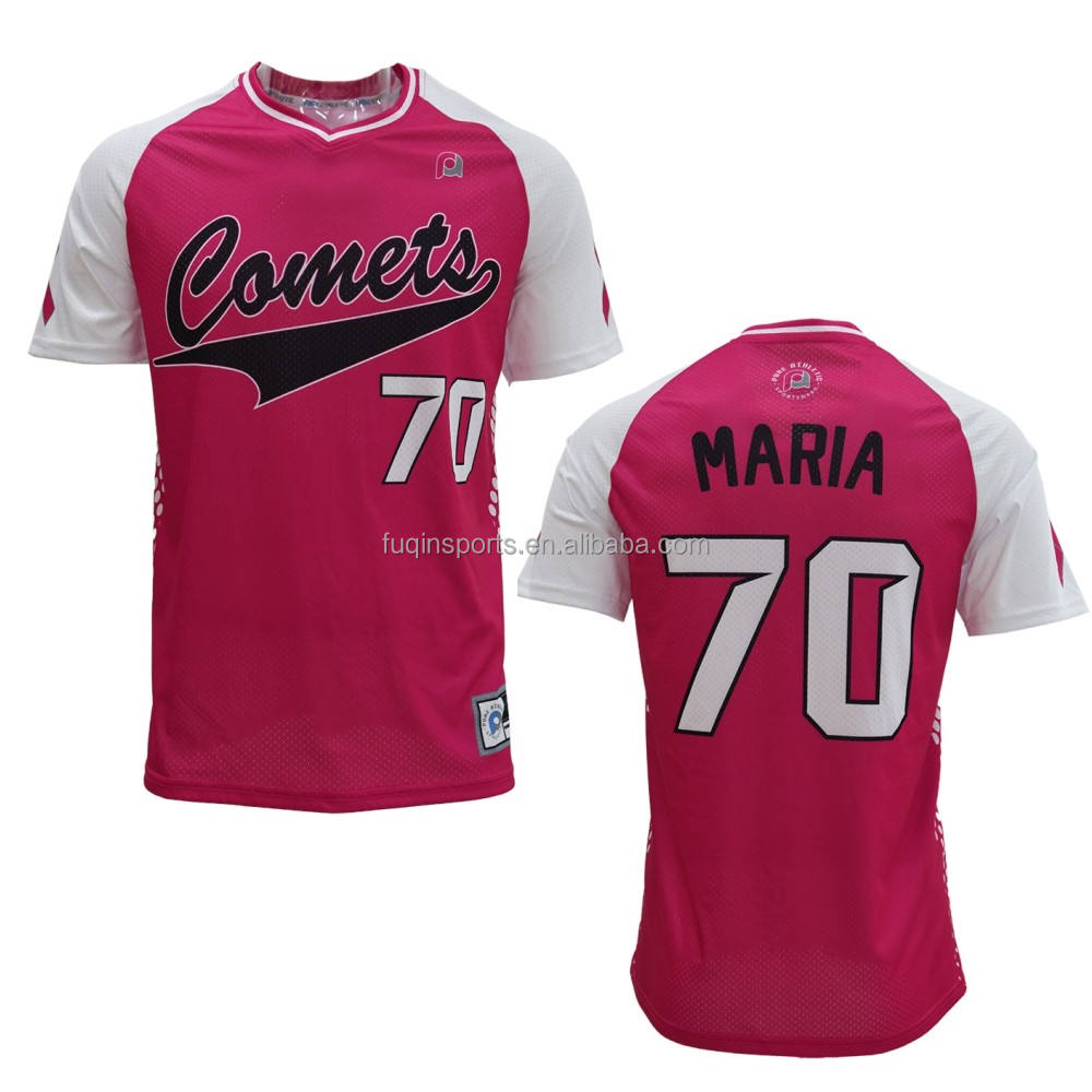 Custom Classic V-Neck Softball T-shirts Printed Baseball Uniform League Shirts Sublimation Men's Short Sleeve Baseball Jersey
