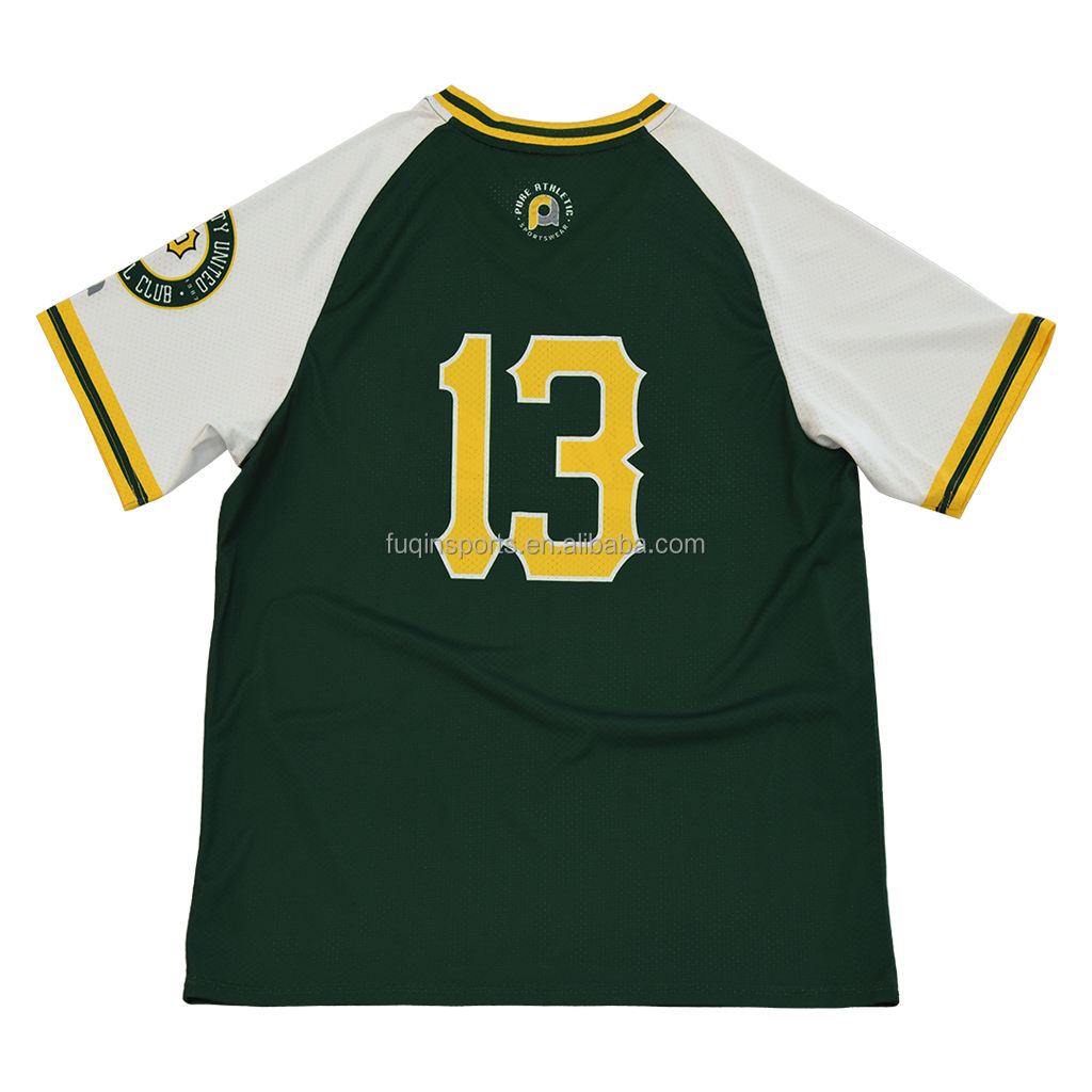 Custom Classic V-Neck Softball T-shirts Printed Baseball Uniform League Shirts Sublimation Men's Short Sleeve Baseball Jersey