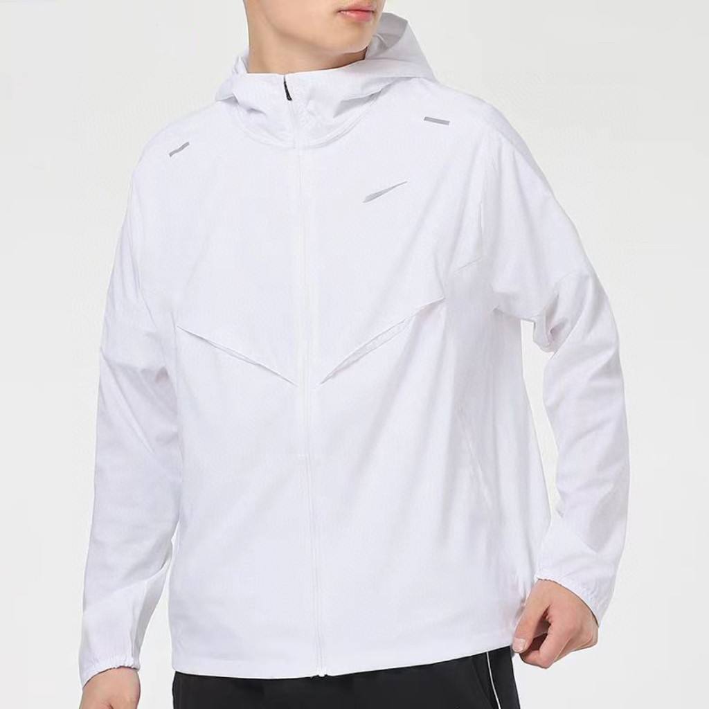 Men's Windbreaker Jacket Customizable Logo Breathable Quick Dry Lightweight Jogging Running Coats
