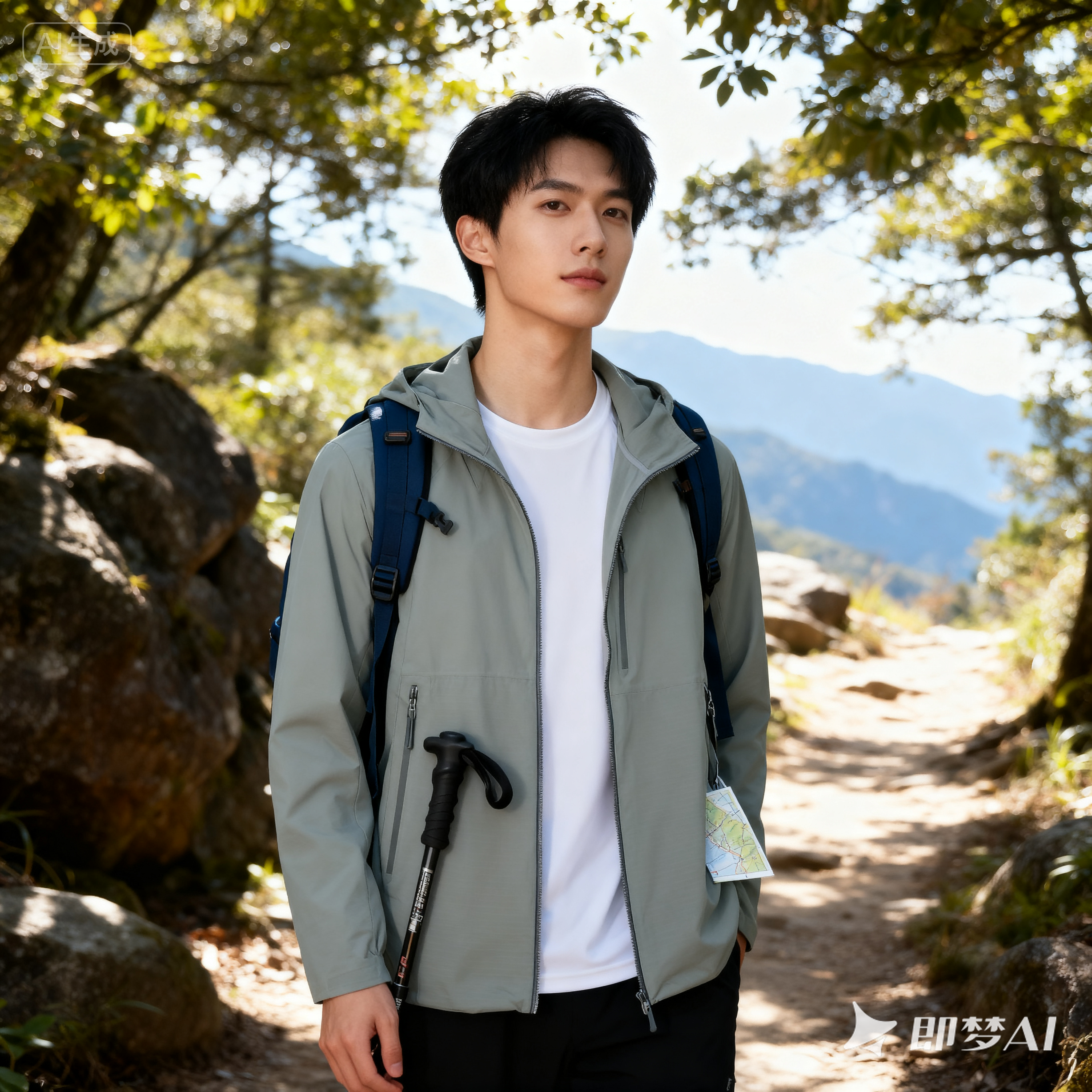 Lightweight Breathable Waterproof Jacket Quick-Drying Three-Door Stand-Up Collar