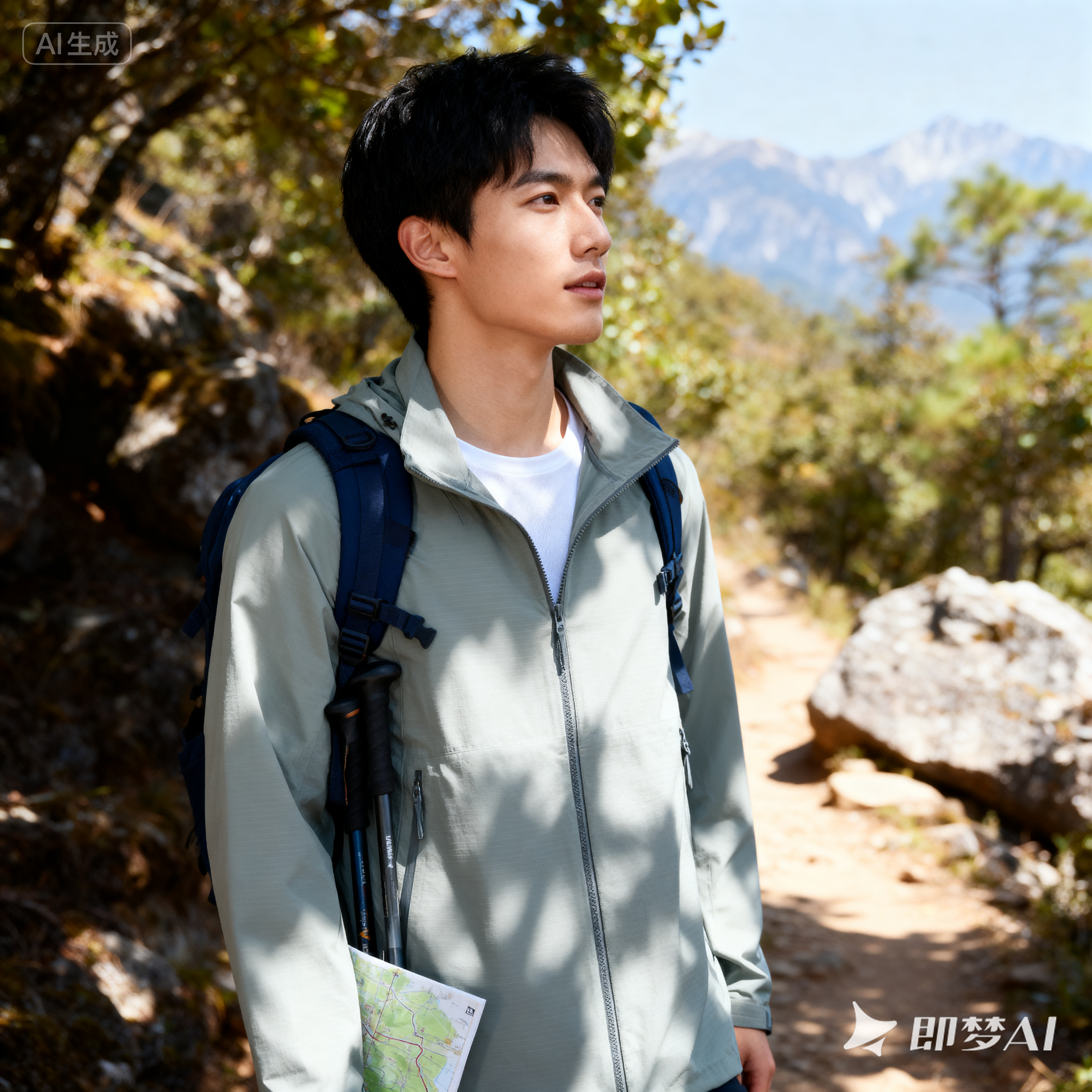 Lightweight Breathable Waterproof Jacket Quick-Drying Three-Door Stand-Up Collar