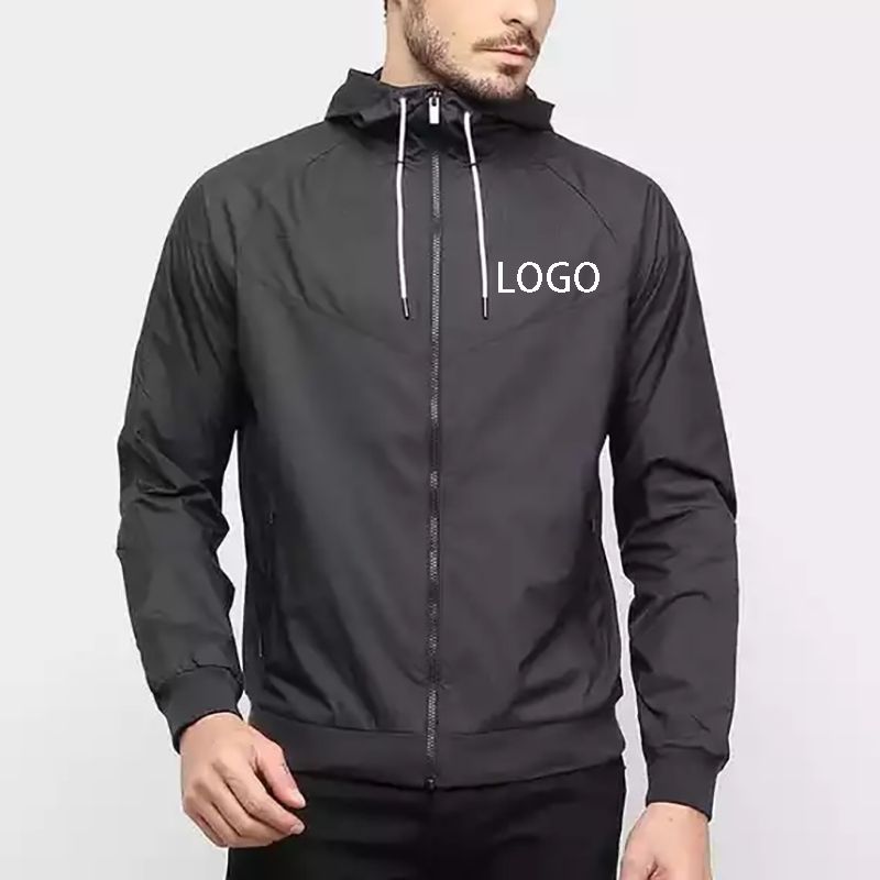 Factory Wholesale Custom logo High Quality Windbreaker Training Suit Hooded Zipper up Men's Jacket Tracksuit Factory Wholesale Custom logo High Quality Windbreaker Training Suit Hooded Zipper up Men's Jacket Tracksuit
